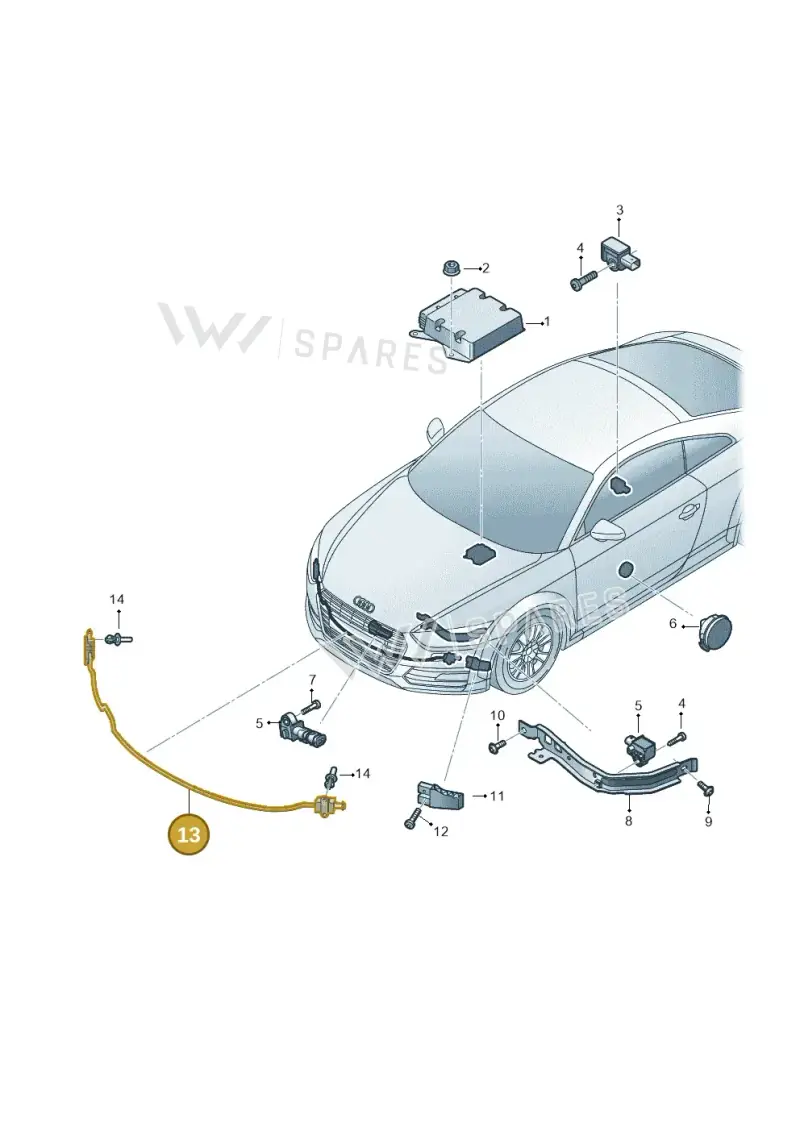 8S0959121A — Audi TTRS Coupe (2016-2023) diagram 850959300, position 13
