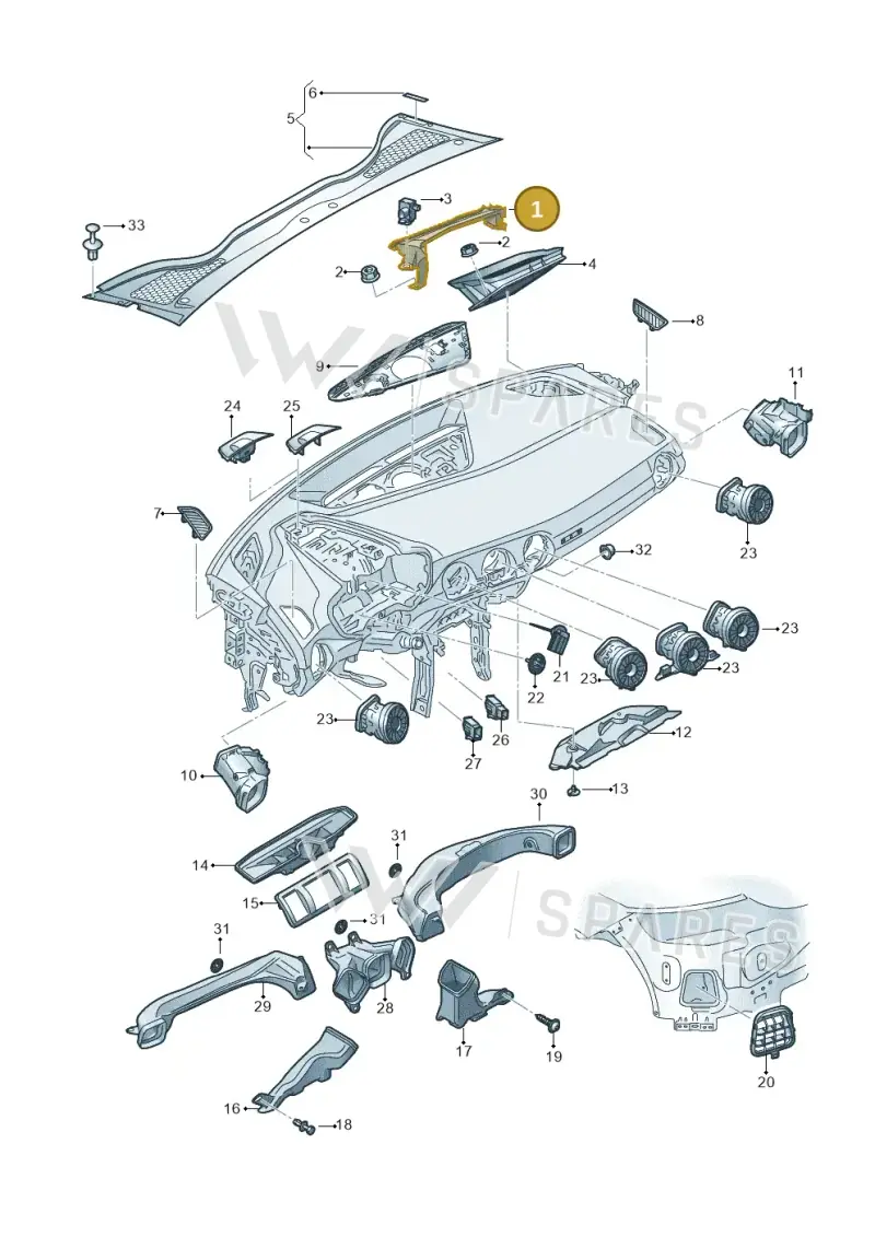 8S2819979 — Audi TT RS (2016-2023) diagram 850819300, position 1