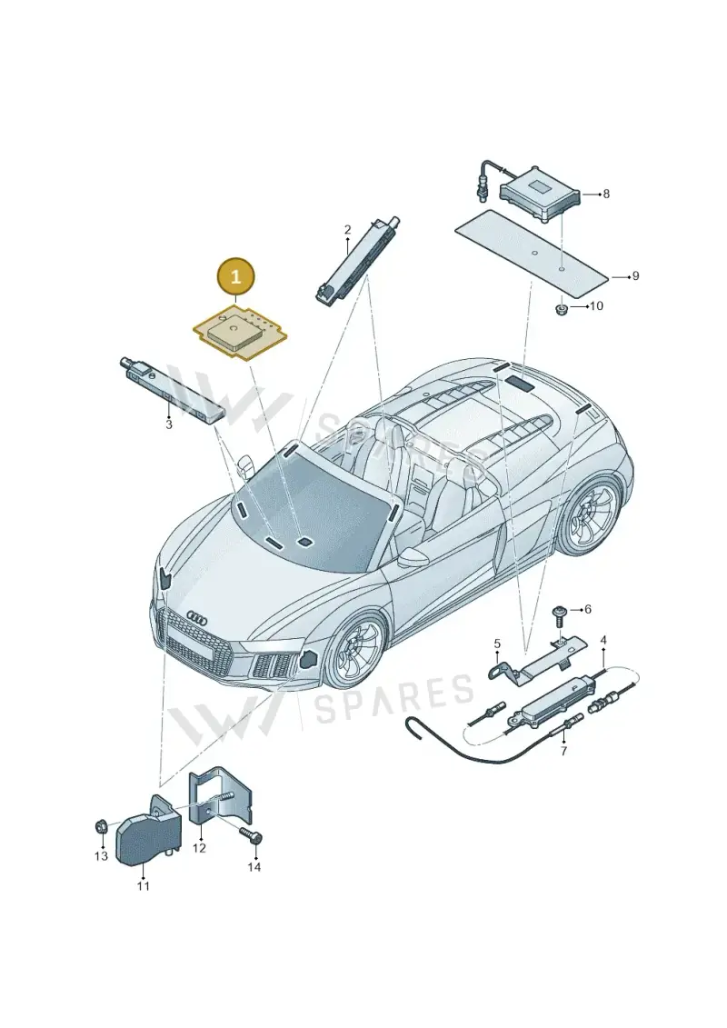 8S7035503B — Audi R8 Spyder (2015-2024) diagram 872035150, position 1