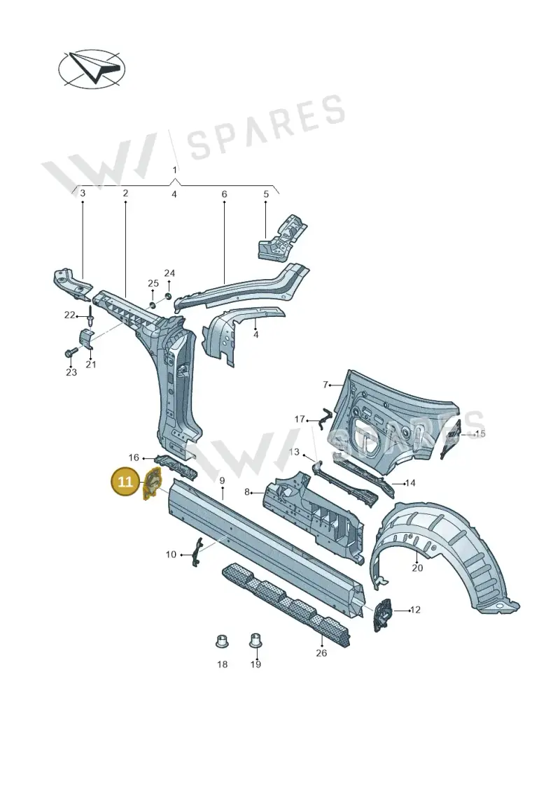 8S7810620 — Audi TT RS (2016-2023) diagram 850809100, position 11