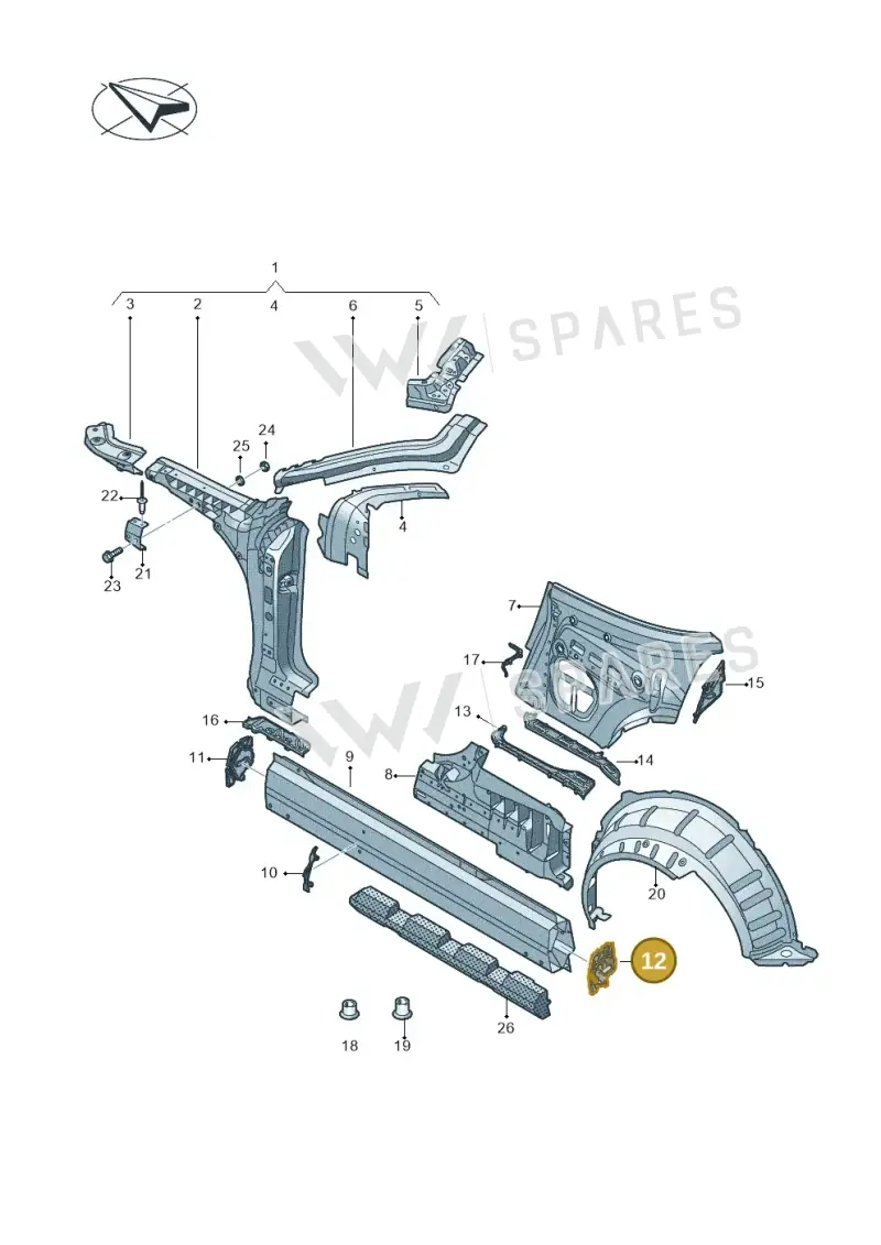 8S7810890 — Audi TT RS (2016-2023) diagram 850809100, position 12