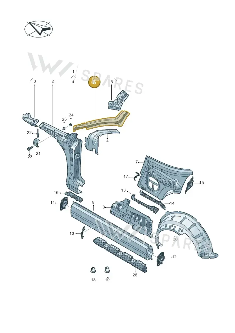 8S7817367 — Audi TT RS (2016-2023) diagram 850809100, position 6