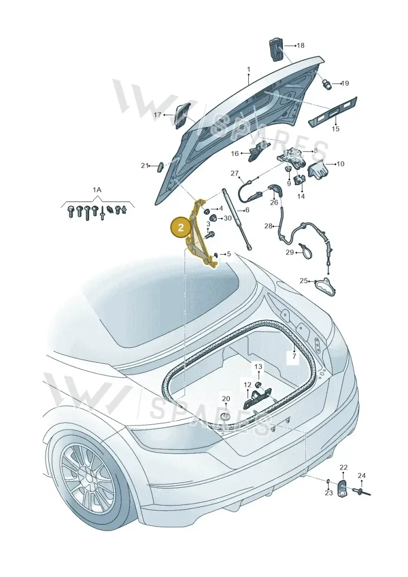 8S7827299A — Audi TTRS Coupe (2016-2023) diagram 850827100, position 2