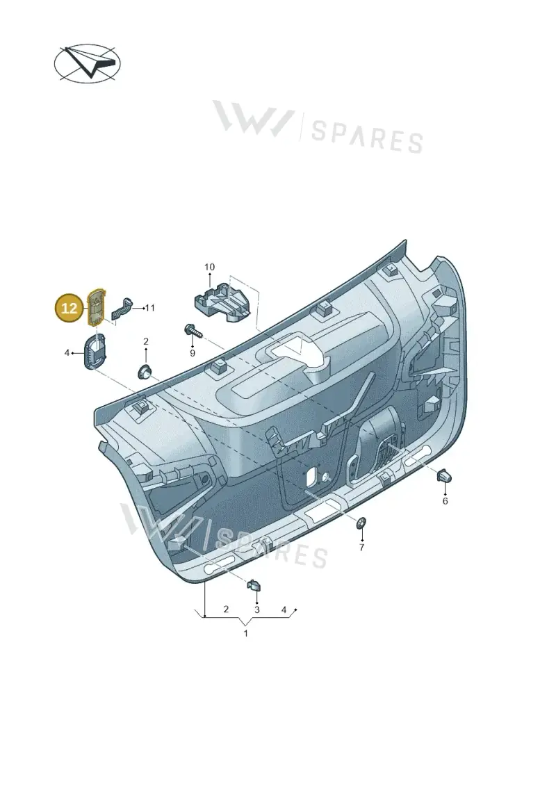 8S7880715 — Audi A3 Sportback (2019-2025) diagram 596867900, position 12