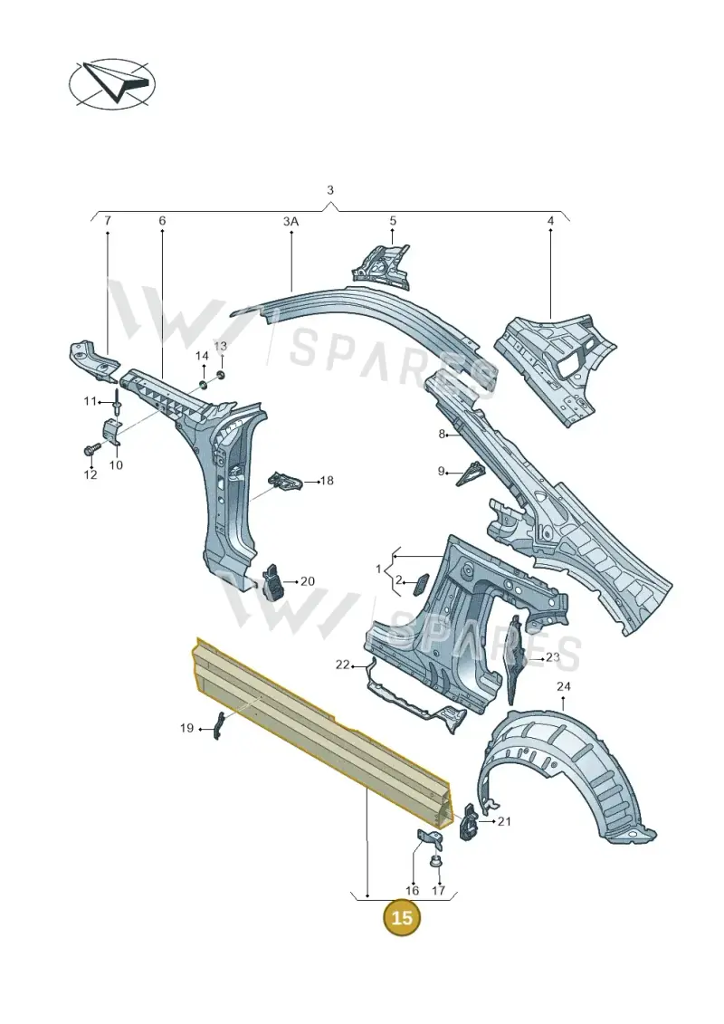 8S8809378 — Audi TT RS (2016-2023) diagram 850809000, position 15