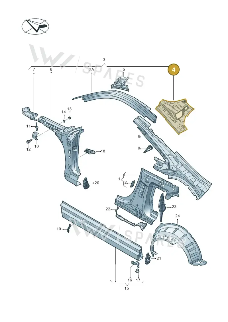 8S8809656A — Audi TT RS (2016-2023) diagram 850809000, position 4