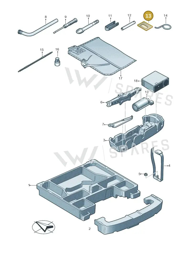 8T0012259 — Audi RS3 Limousine (2017-2020) diagram 853011150, position 13
