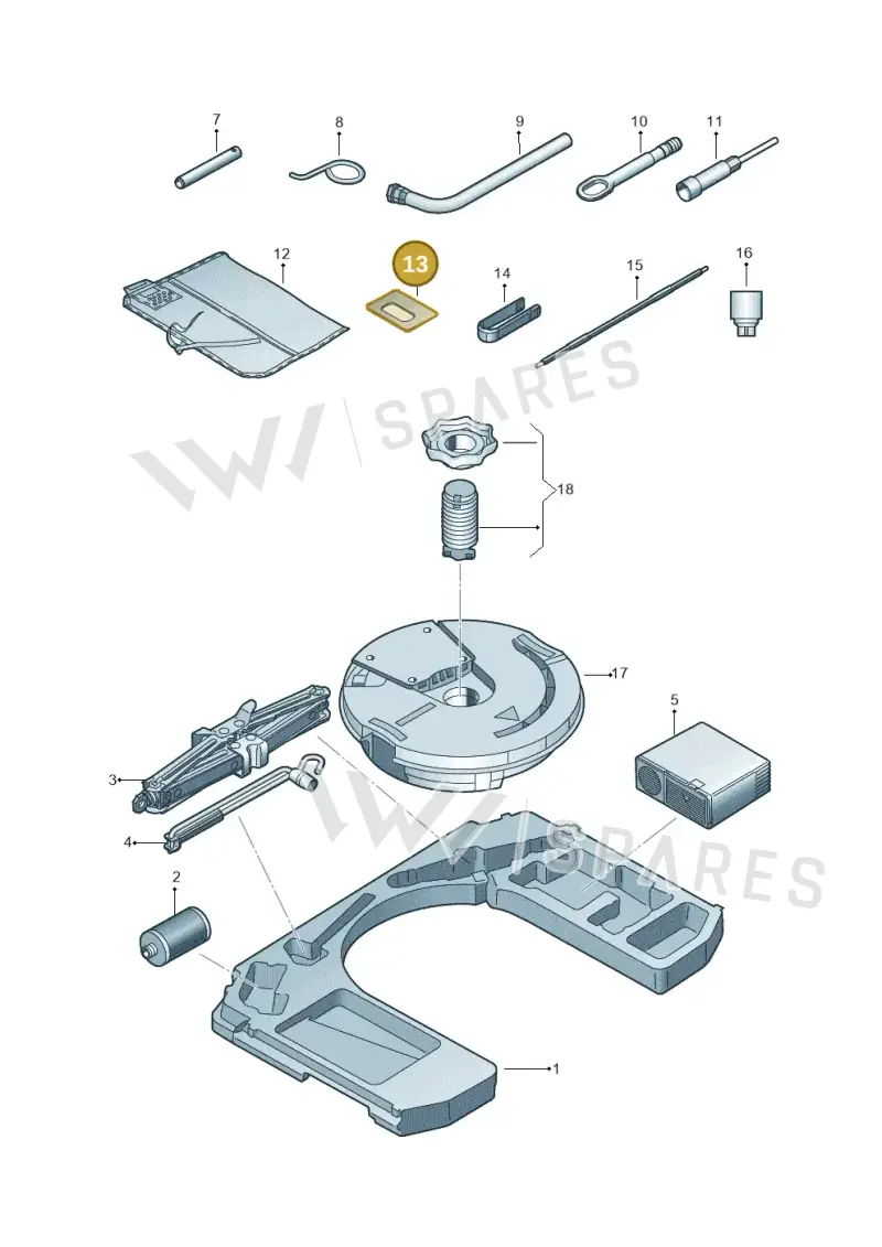 8T0012259 — Audi RS3 Limousine (2017-2020) diagram 858011100, position 13