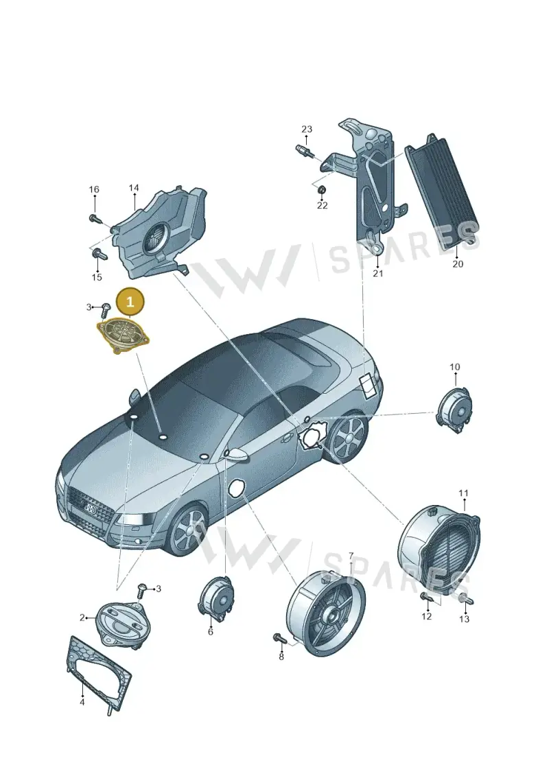 8T0035397 — Audi RS5 Cabrio (2012-2015) diagram 670035350, position 1
