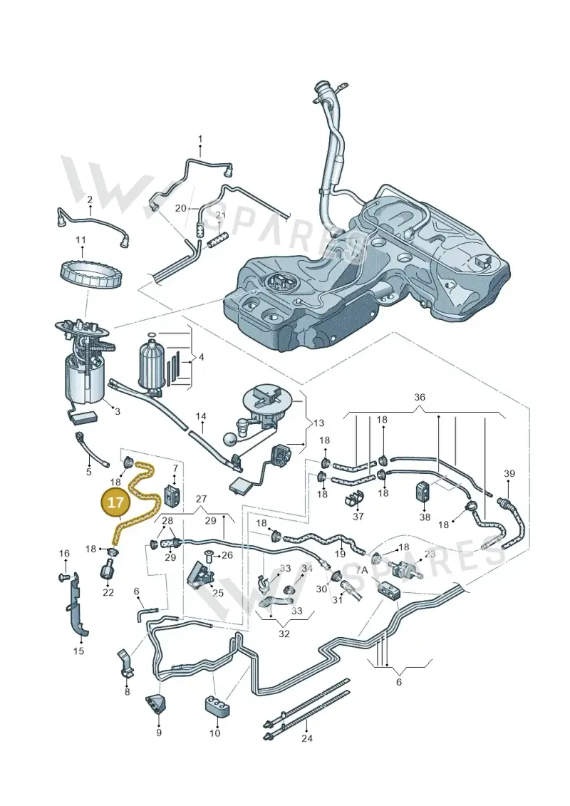 8T0201215Q — Audi A5 Sportback (2011-2017) diagram 620201400, position 17