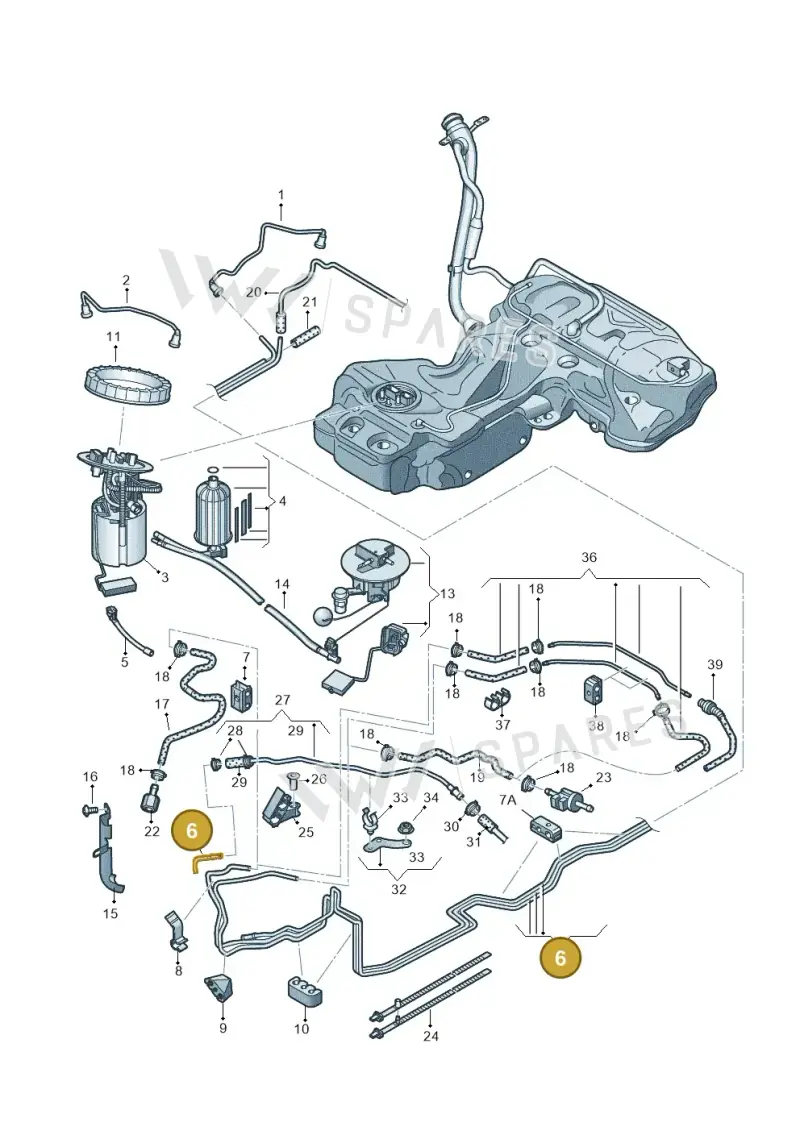 8T0201544CE — Audi A5 Sportback (2011-2017) diagram 620201400, position 6