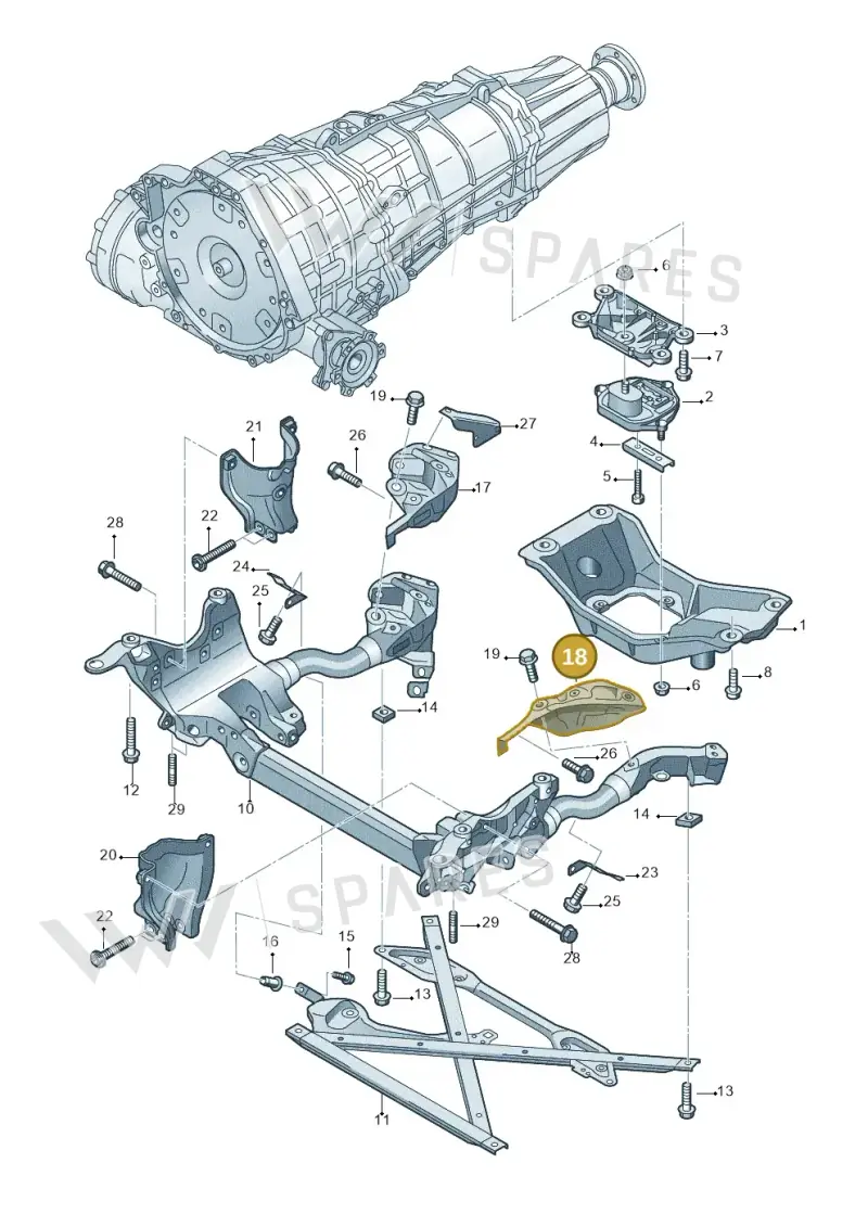 8T0399299E — Audi A4 Av. Allroad (2008-2016) diagram 673399300, position 18