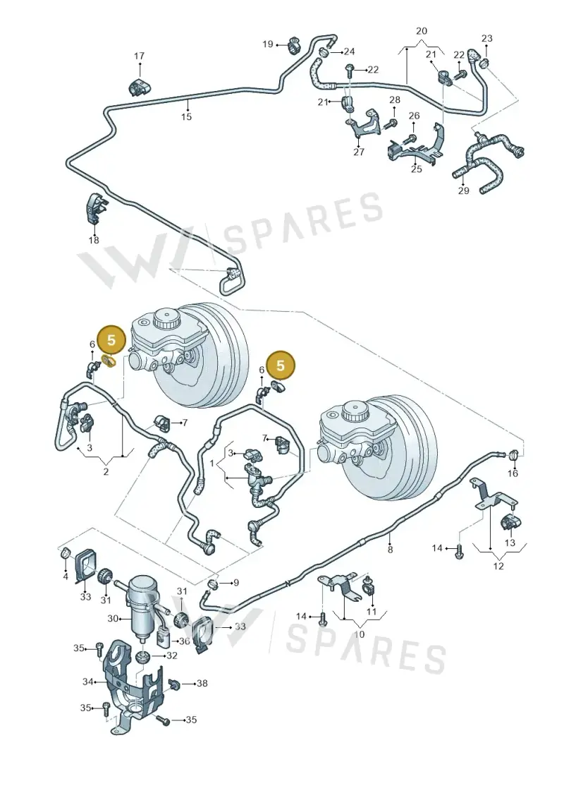 8T0611797 — Audi R8 Spyder (2015-2024) diagram 872611700, position 5