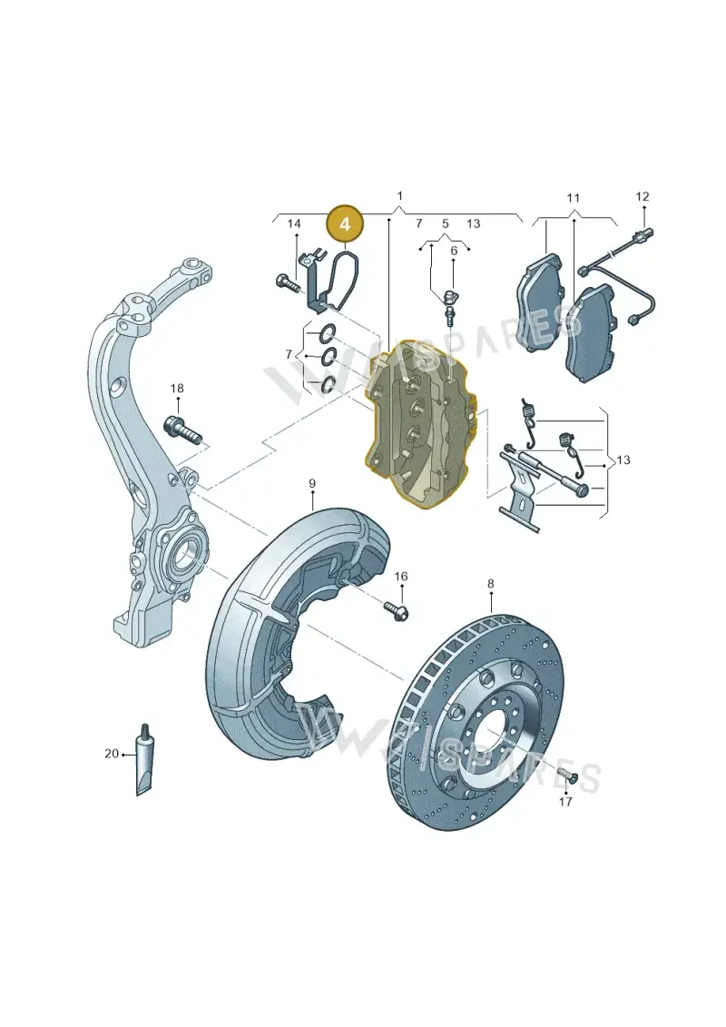 8T0611845B — Audi RS Q3 Sportback (2019-2024) diagram 667615550, position 4