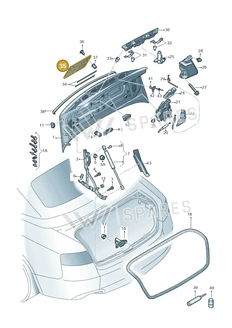 8T0827113A01C — Audi RS5 Cabrio (2012-2015) diagram 670827000, position 35
