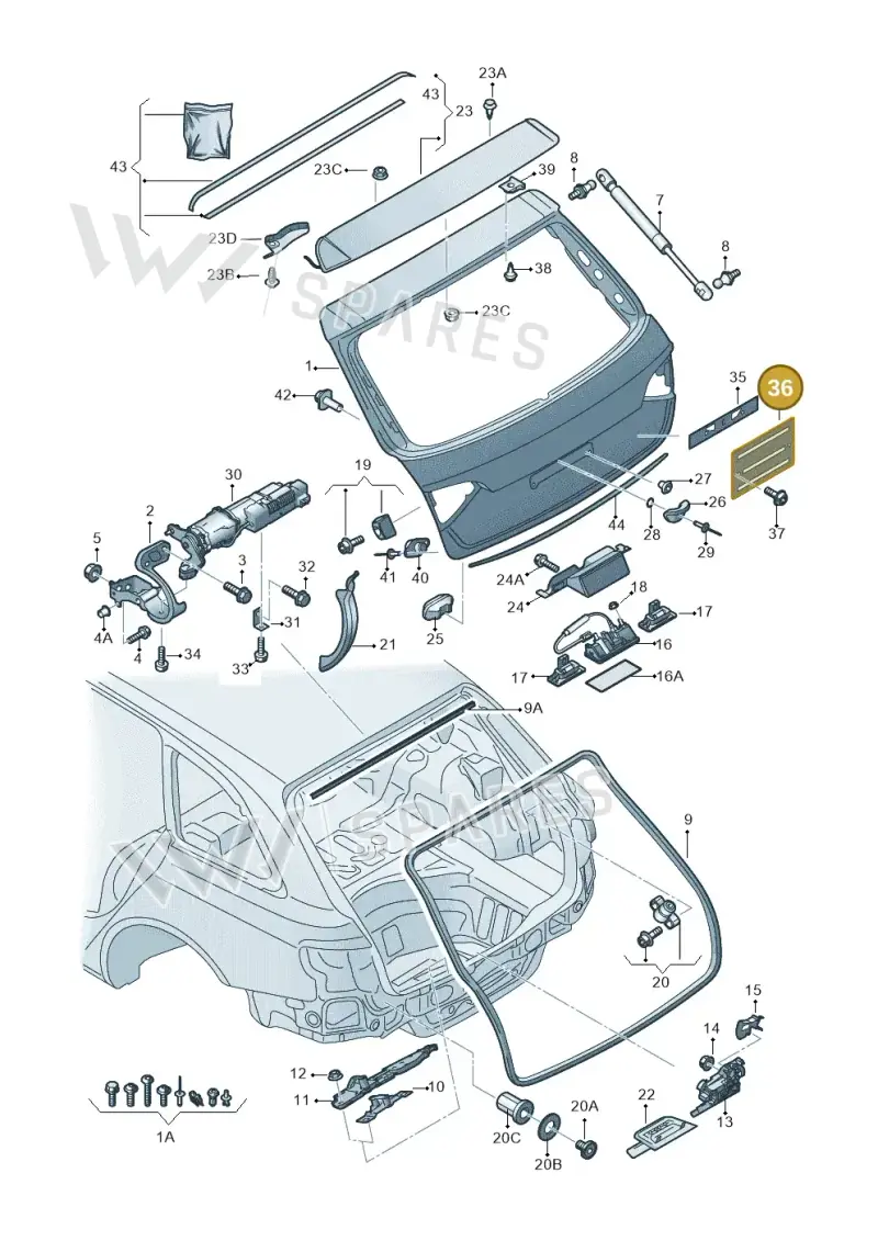 8T0827113C01C — Audi Q5 qu. 2.0 TDI (2012-2017) diagram 636827100, position 36