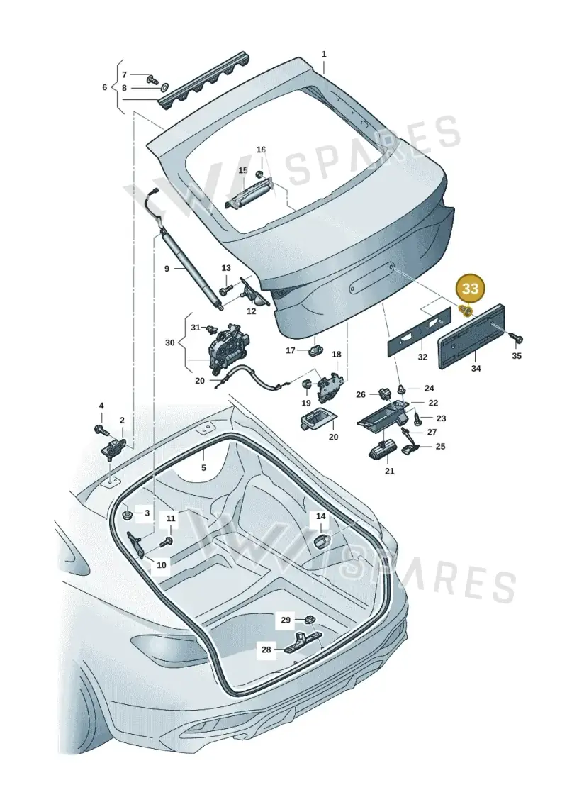 8T0827310B — Audi A5 Limousine (2024-2025) diagram 8wh827000, position 33