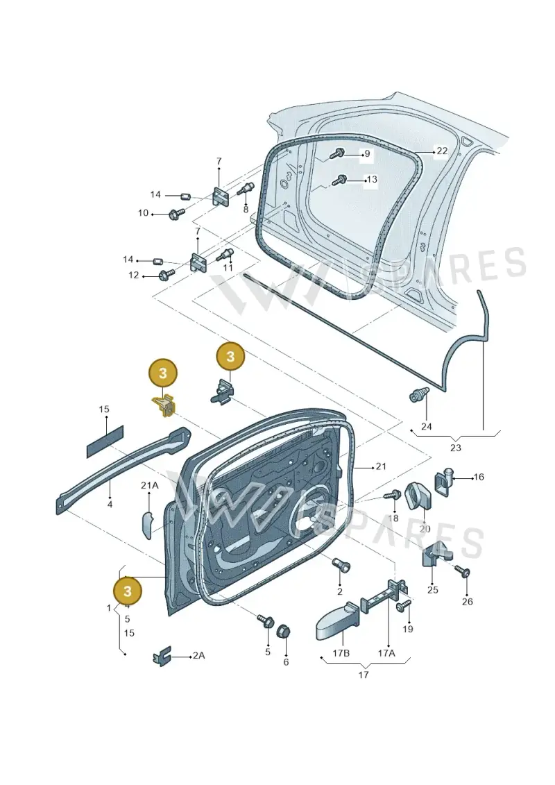 8T0831135D — Audi Q5 (2009-2018) diagram 687831010, position 3