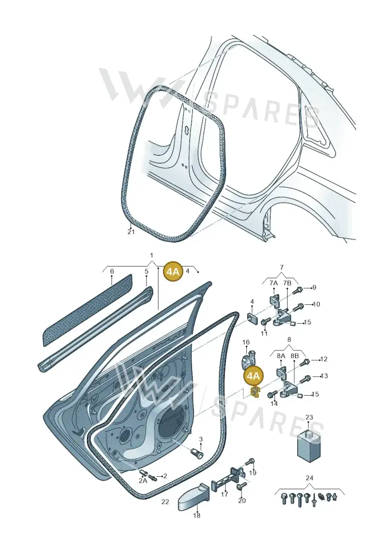 8T0831135D — Audi A3 Limousine 2.0 (2015-2016) diagram 745833200, position 4A