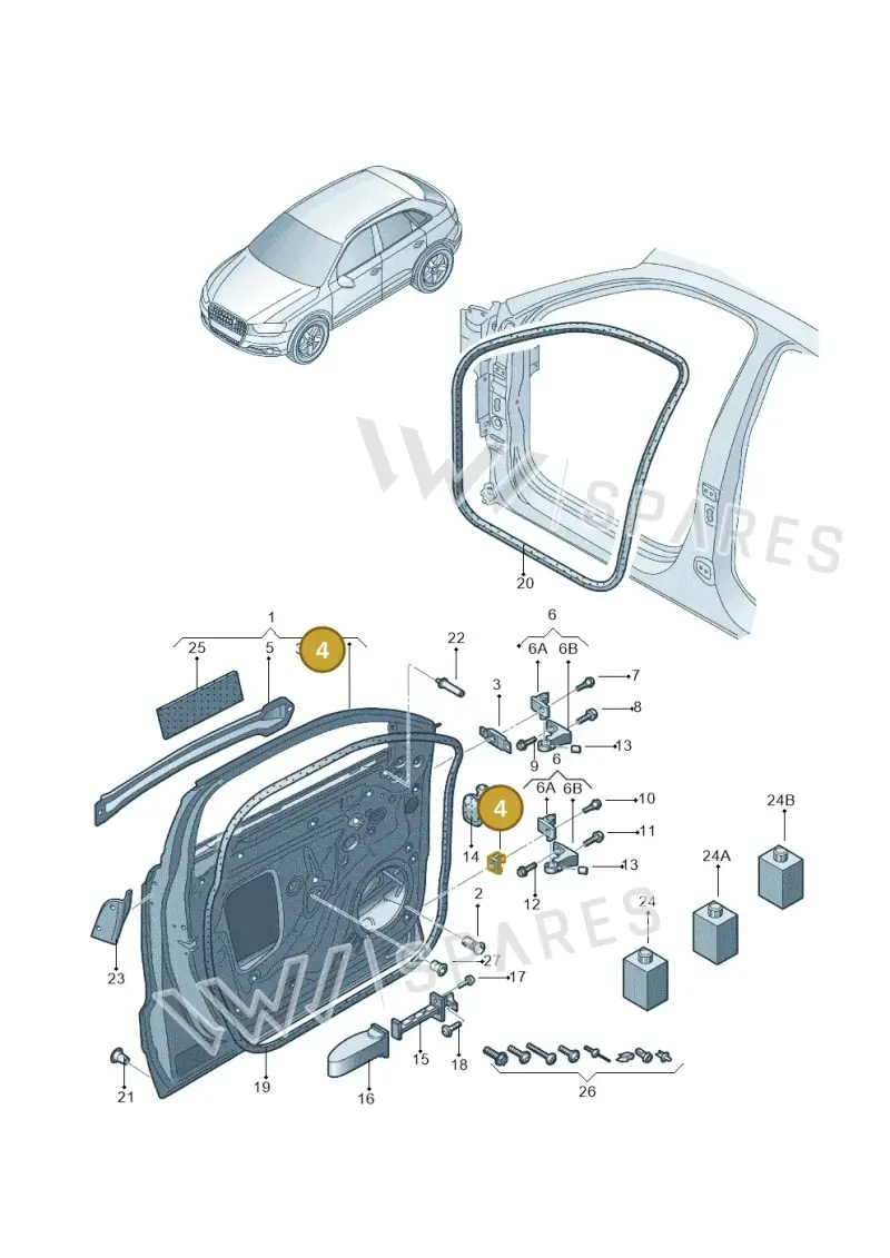 8T0831135D — Audi Q3 quattro 2.0 (2016-2019) diagram 895831010, position 4