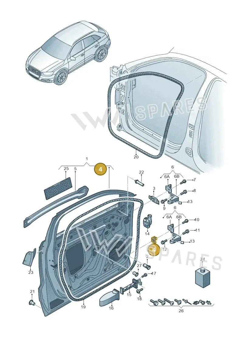8T0831135D — Audi Q3 1.4 (2016-) diagram 855831100, position 4