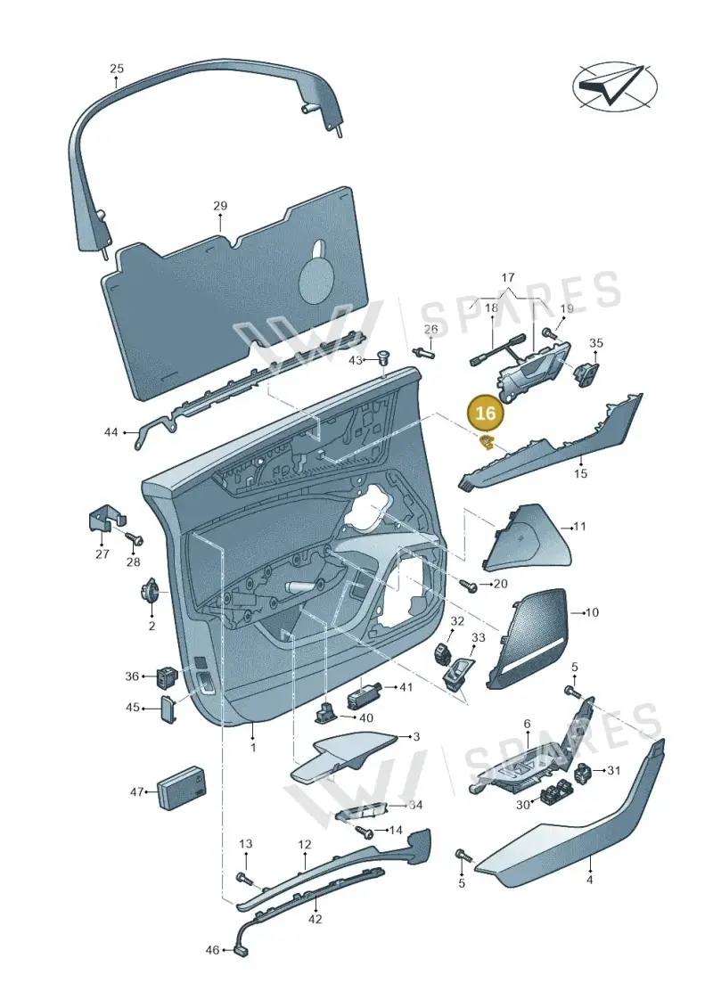 8T0853107 — Audi RS6 Avant (2019-) diagram 430867000, position 16