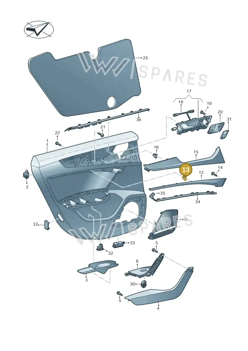 8T0853107 — Audi RS7 Sportback (2019-) diagram 435867400, position 13