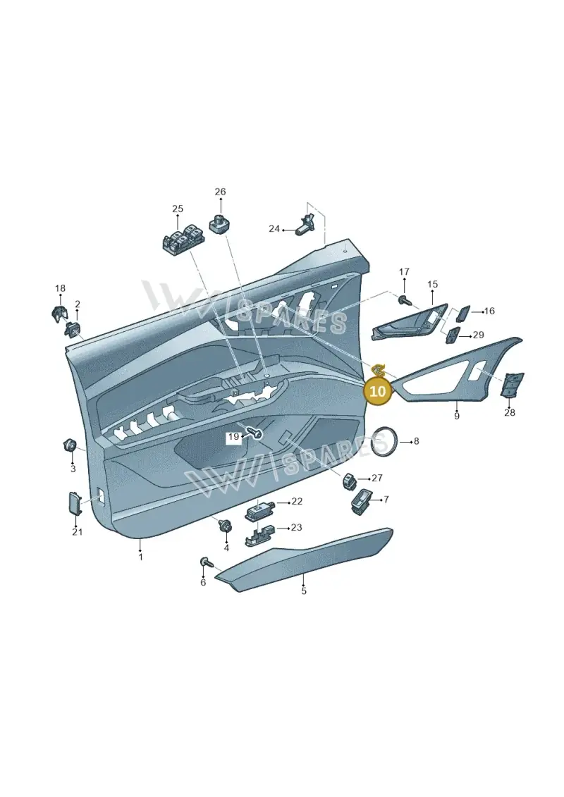 8T0853107 — Audi Q4 Sportback (2021-2022) diagram 89a867000, position 10