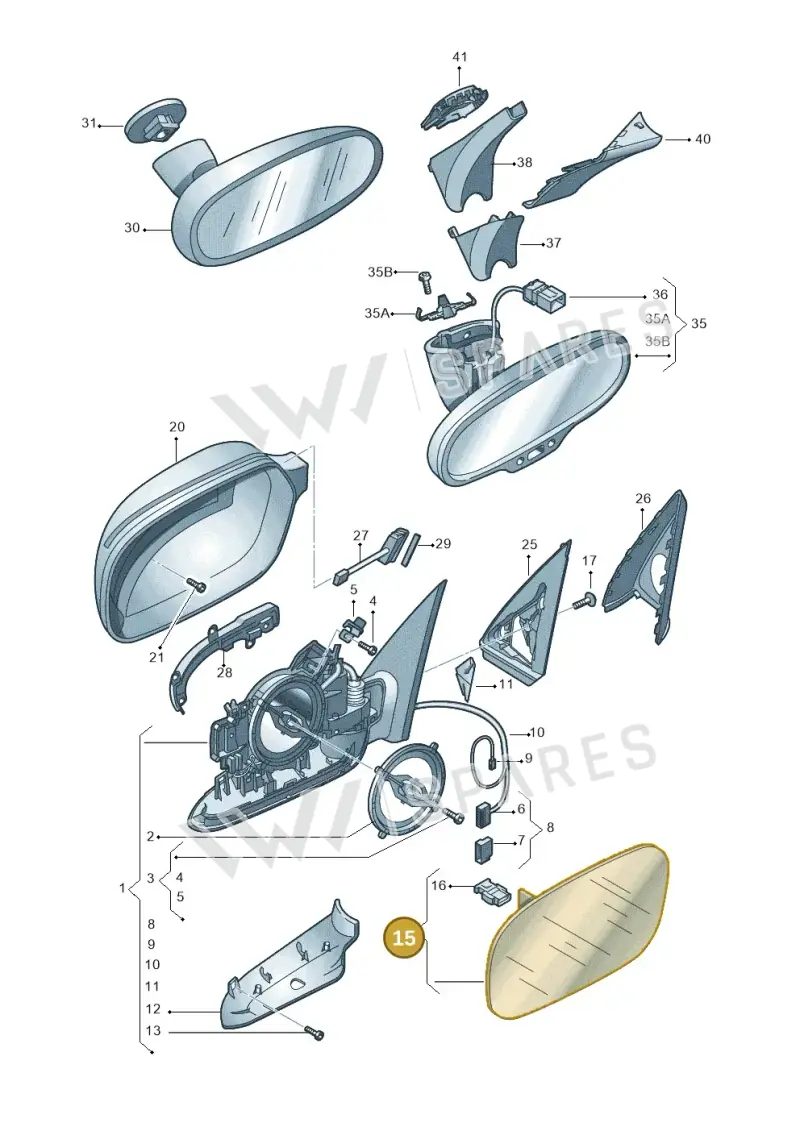 8T0857536C — Audi Q3 2.0 TDI (2014-2019) diagram 728857400, position 15