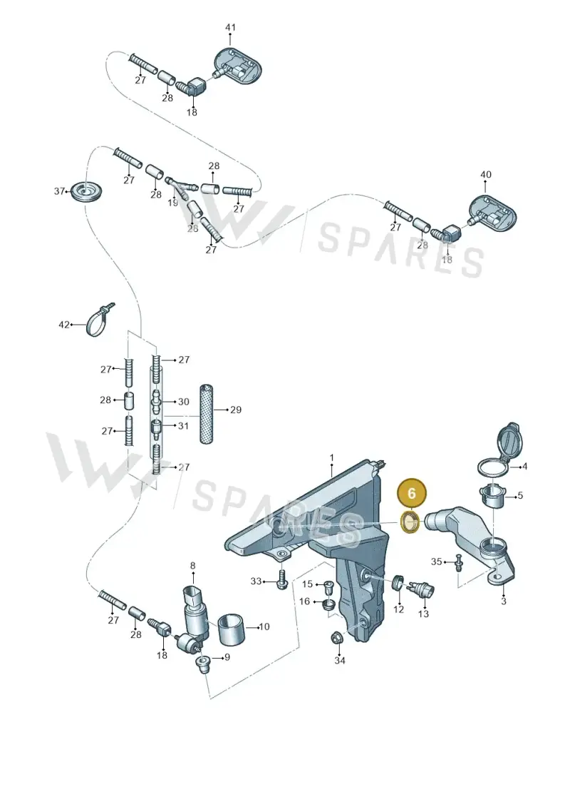 8T0955465A — Audi RS6 Avant (2019-2025) diagram 435955100, position 6