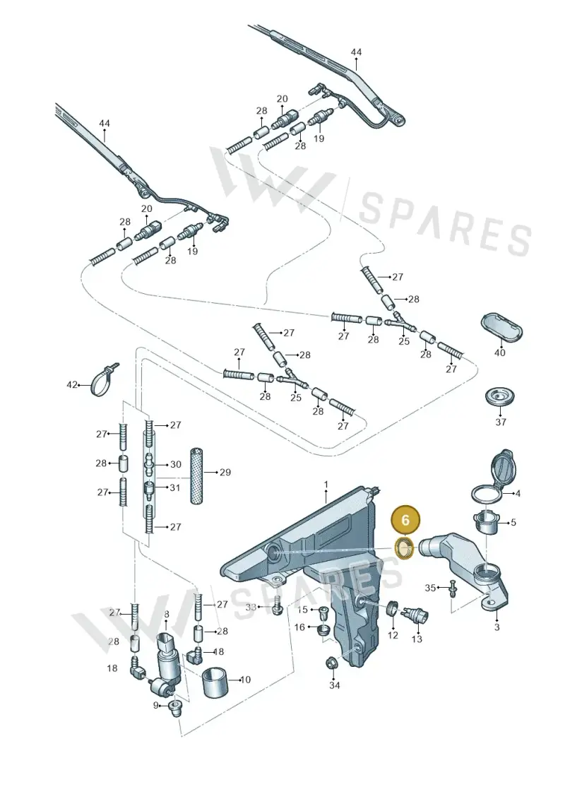 8T0955465A — Audi RS6 Avant (2019-2025) diagram 435955150, position 6