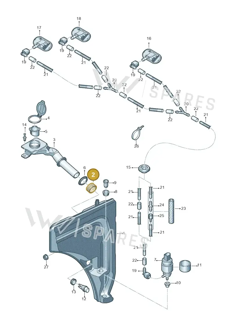 8T0955465A — Audi Q7 (2015-2025) diagram 859955100, position 2