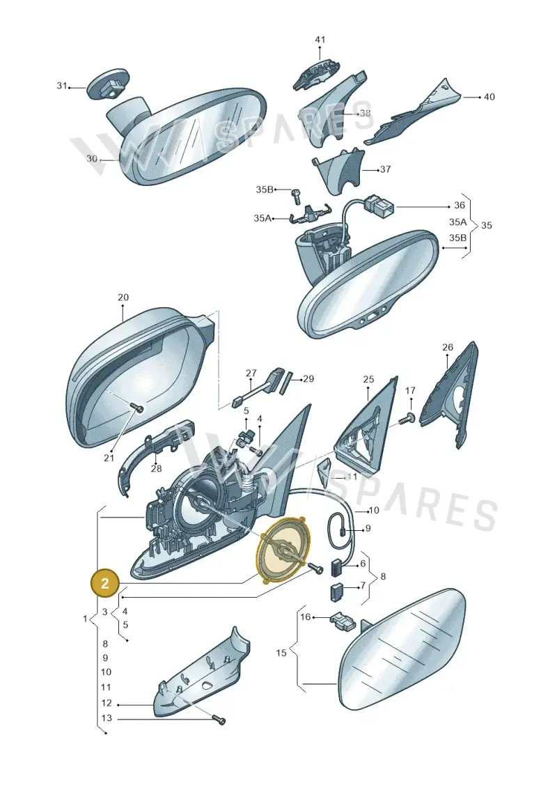 8T0959577A — Audi Q3 (2014-2019) diagram 728857400, position 2