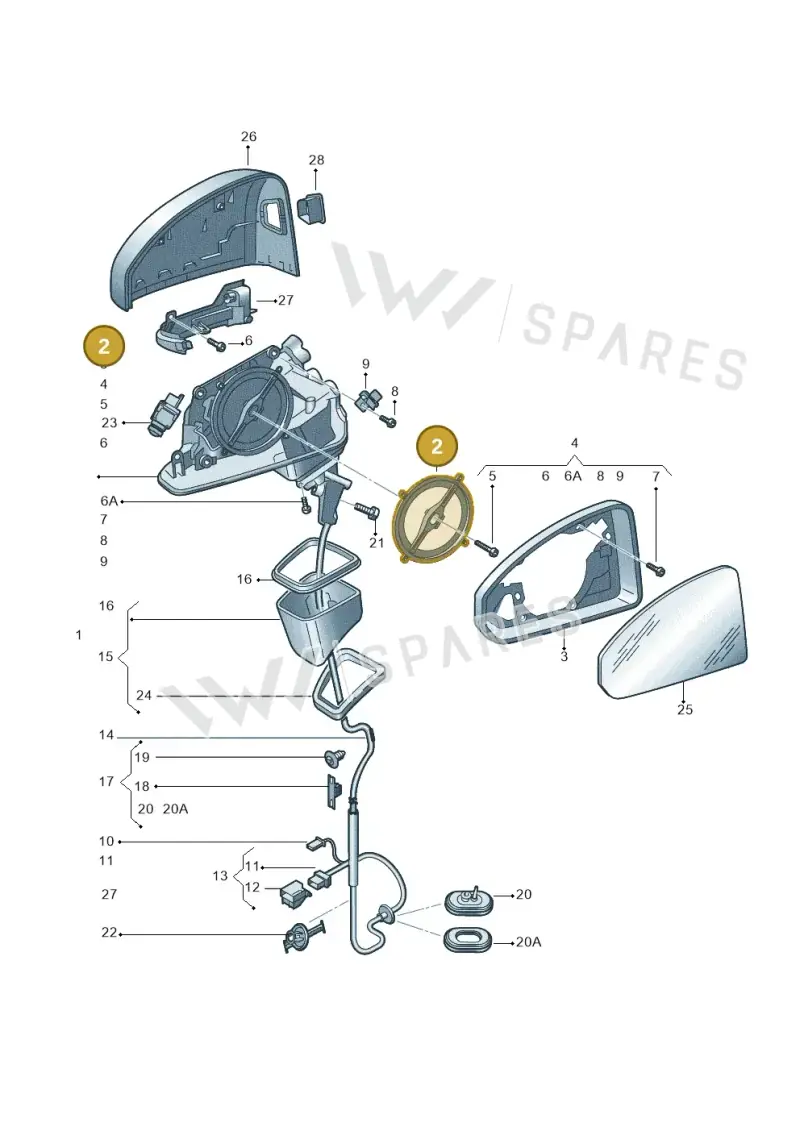 8T0959577A — Audi RS5 Sportback (2017-2025) diagram 849857400, position 2