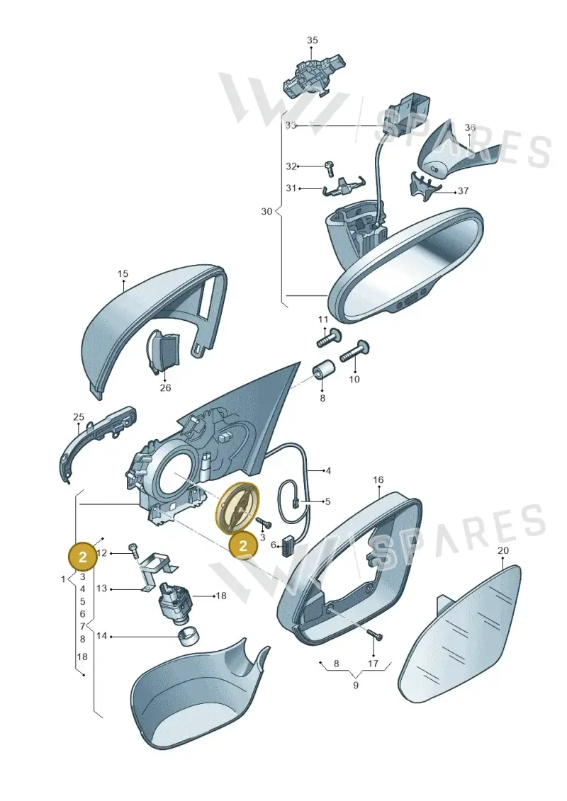 8T0959578A — Audi A8 (2013-2018) diagram 771857400, position 2