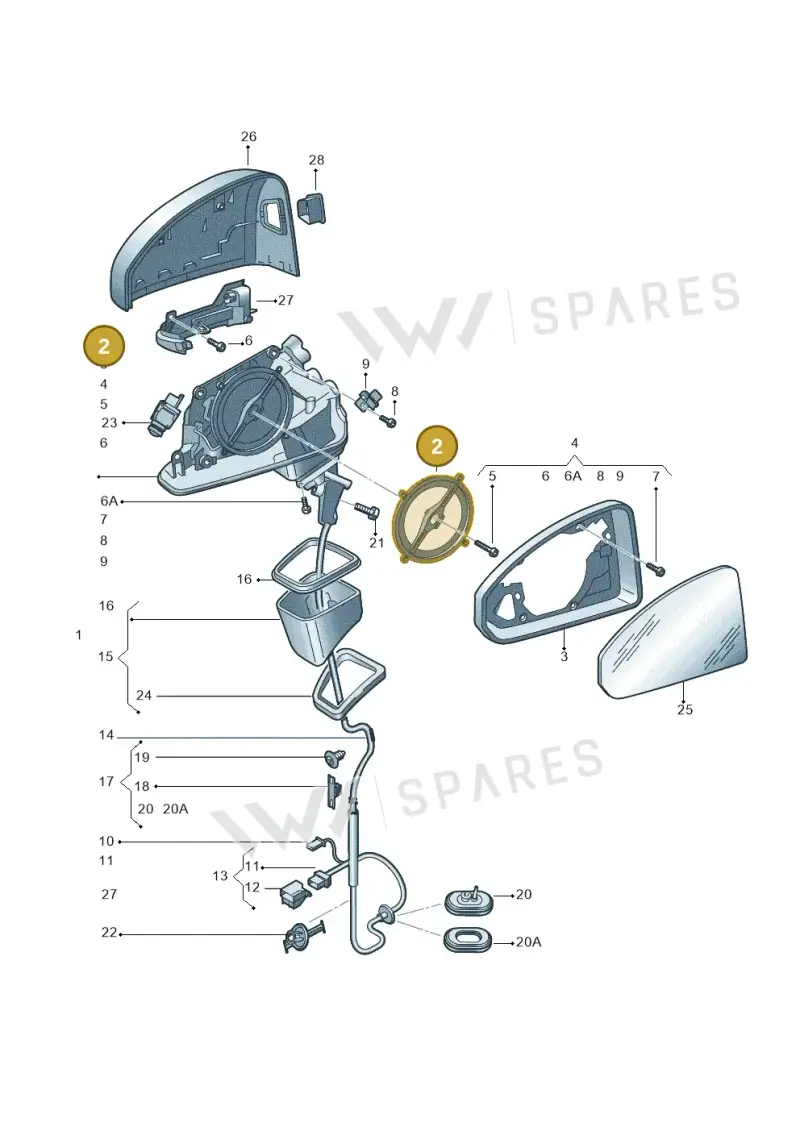 8T0959578A — Audi RS5 Sportback (2017-2025) diagram 849857400, position 2