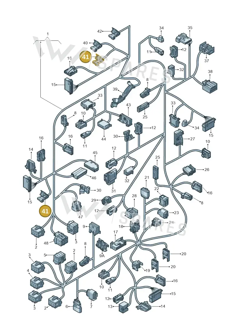 8T0971259B — Audi A6 Avant (2012-2018) diagram 711971900, position 41