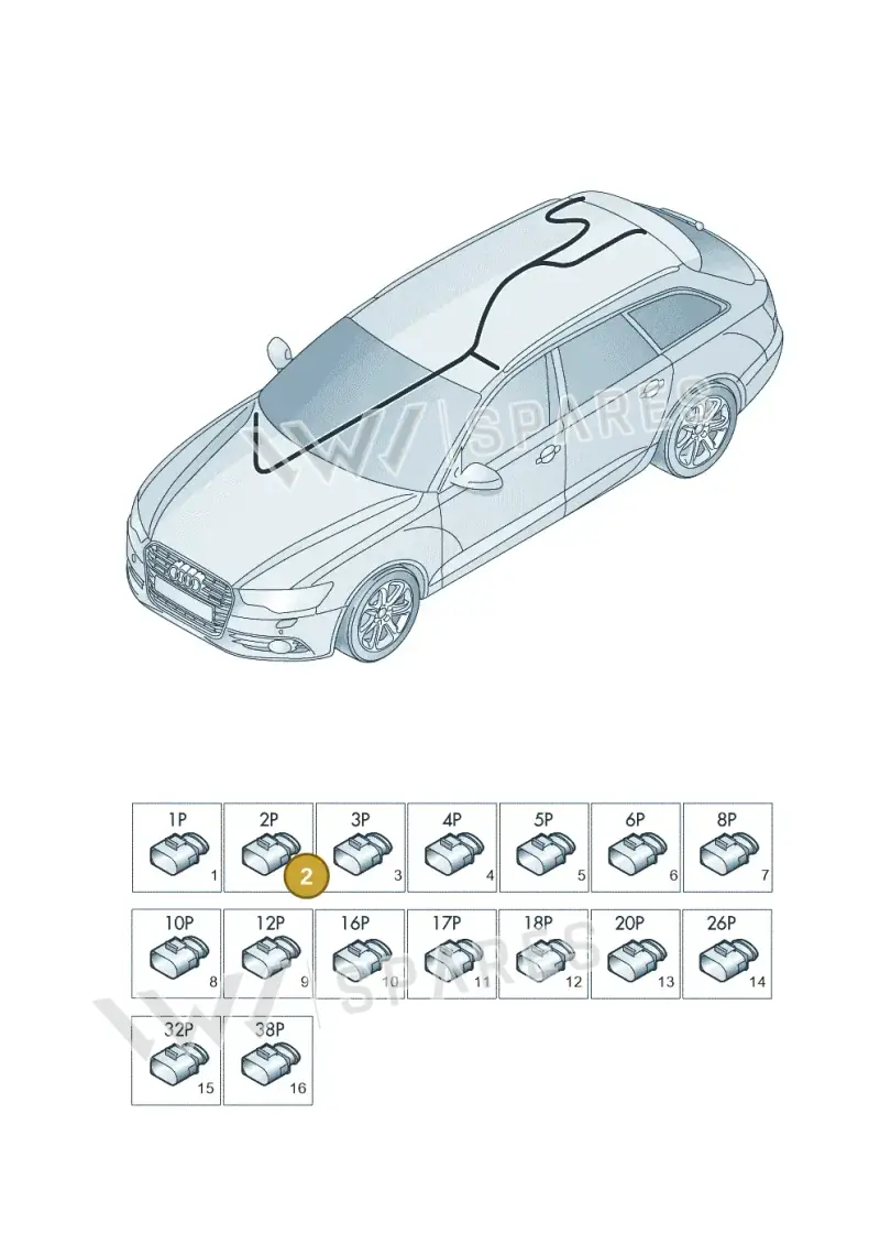 8T0971259B — Audi RS6 Avant (2013-2018) diagram 758971840, position 2
