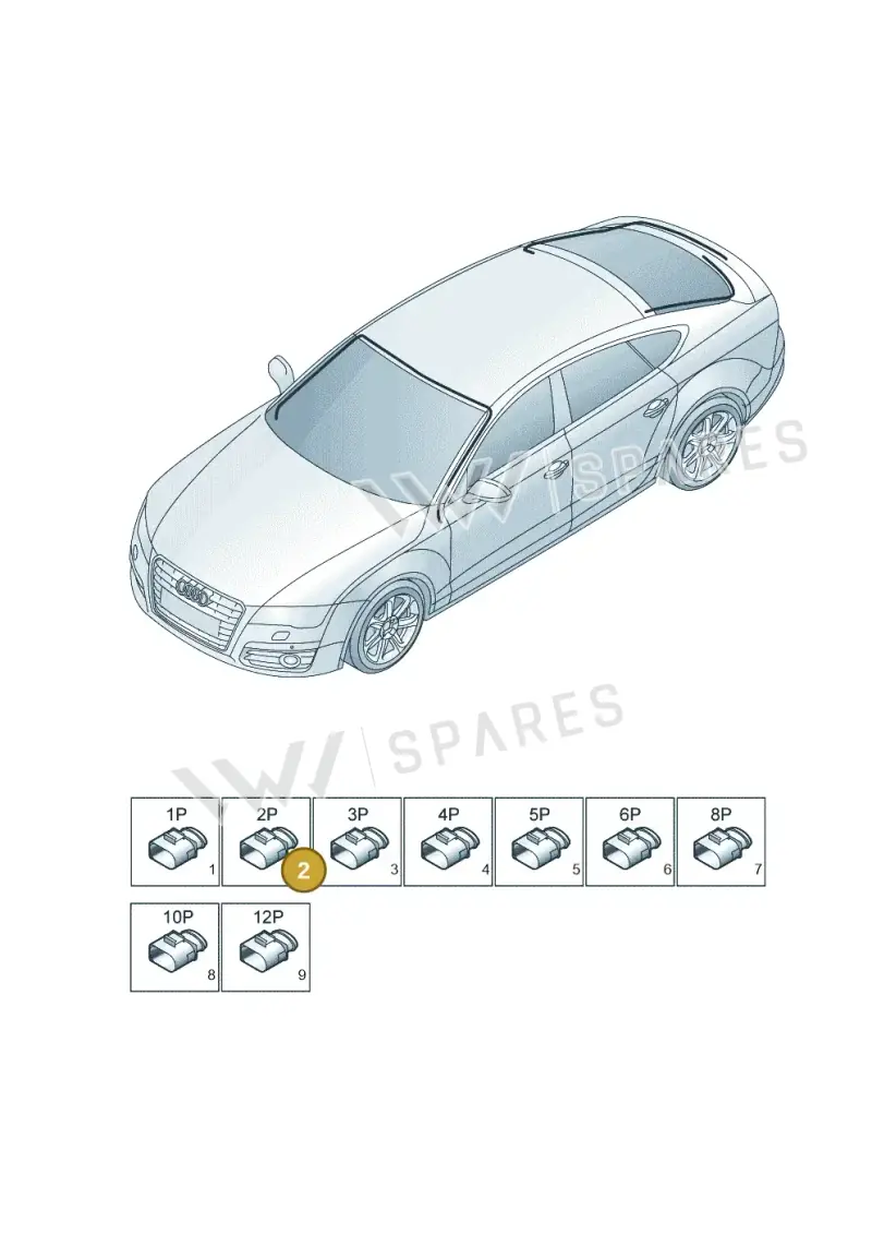 8T0971259B — Audi A7 Sportback (2014-2018) diagram 765971830, position 2