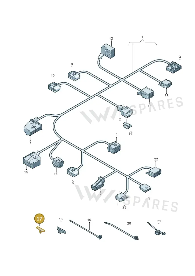 8T0971848A — Audi Q7 (2015-2025) diagram 859972120, position 17