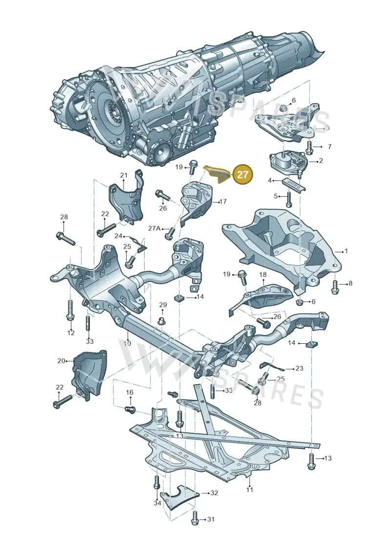 8T2399300A — Audi RS5 Cabrio (2012-2015) diagram 670399700, position 27