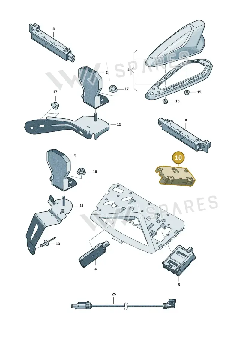 8T8035570 — Audi A5 Limousine (2024-2025) diagram 8wk035100, position 10