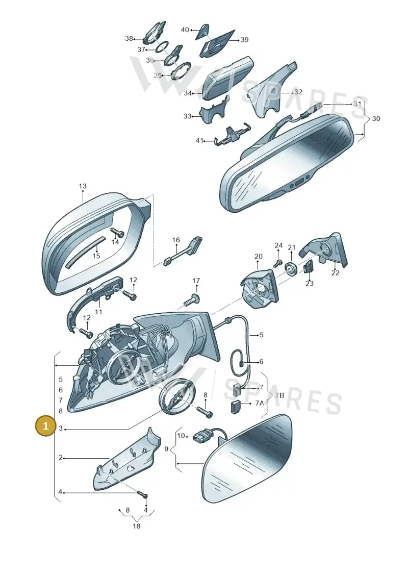8T8857410C3FZ — Audi A5 Sportback (2011-2017) diagram 724857400, position 1
