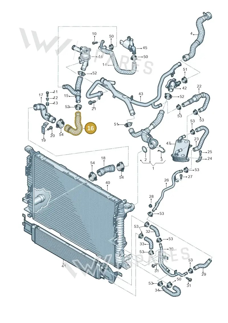 8U0121036 — Audi RS Q3 (2013-2018) diagram 764121330, position 16