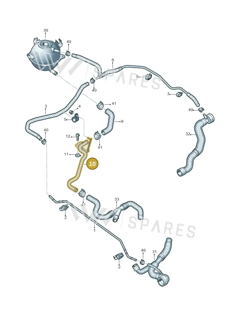 8U0121075 — Audi RSQ3 qu. 2.5 (2013-2018) diagram 764121300, position 10