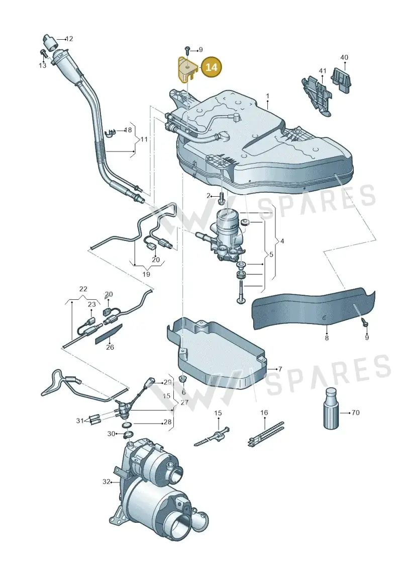 8U0131979 — Audi Q3 (2014-2019) diagram 855201550, position 14