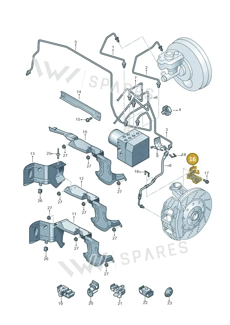 8U0611841 — Audi RSQ3 qu. 2.5 (2013-2018) diagram 764611200, position 16