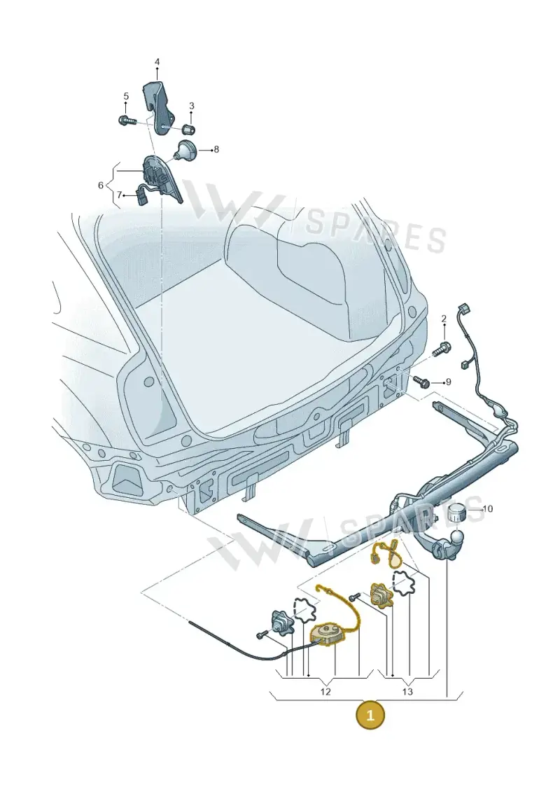 8U0803880B — Audi RS Q3 (2013-2018) diagram 728804500, position 1