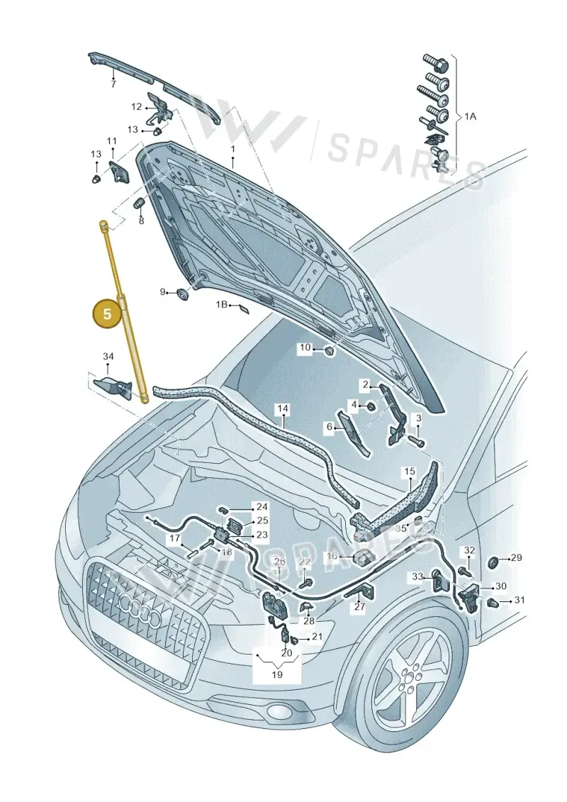 8U0823359B — Audi Q3 1.4 (2016-) diagram 728823000, position 5