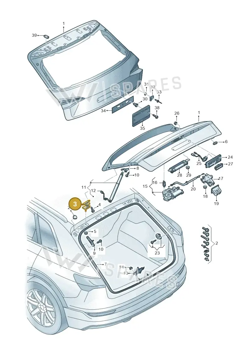 8U0827300F — Audi Q8 e-tron (2018-2025) diagram 586827000, position 3